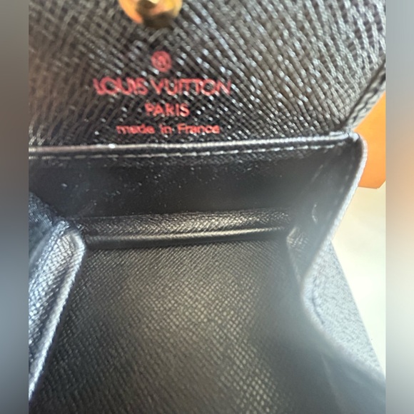 LOUIS VUITTON Vintage 2001 Compact Wallet black epi - Picture 8 of 8